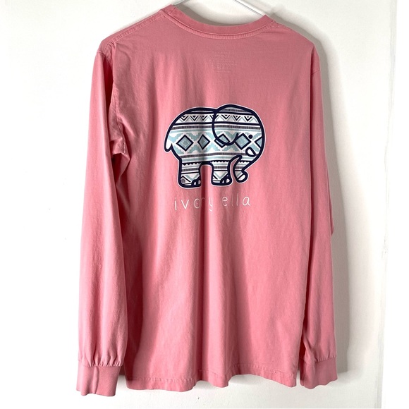 ivory ella Pink Graphic Pocket Long Sleeve Tee - Picture 5 of 9